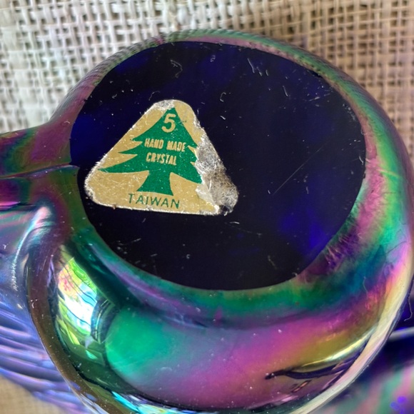 Vintage 80’s Crystal Unicorn Iridescent Colbalt blue - Picture 7 of 7